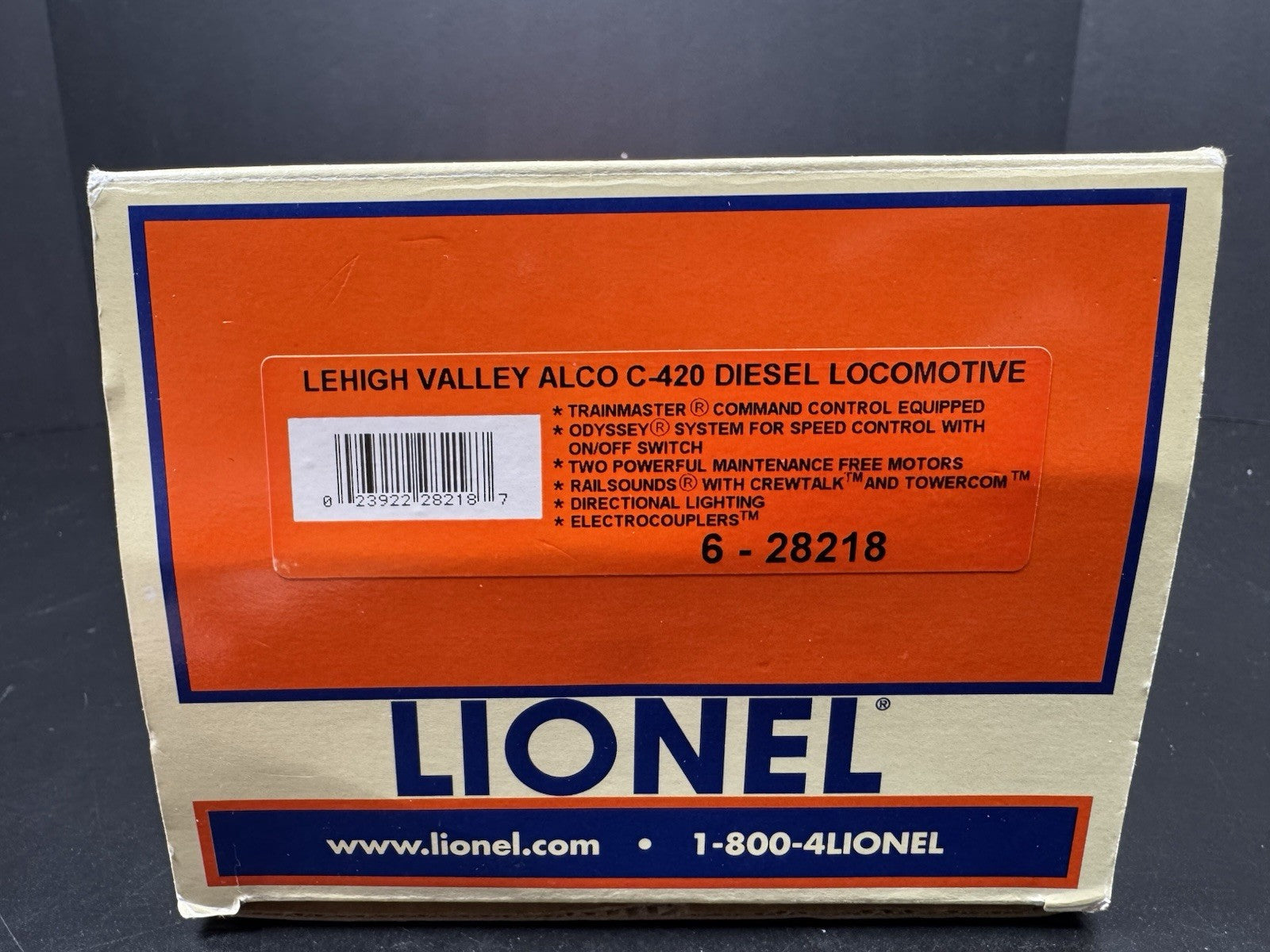 Lionel 6-28218 TMCC Lehigh Valley "Yellow Jacket" C-420 diesel engine #407 LNIB15