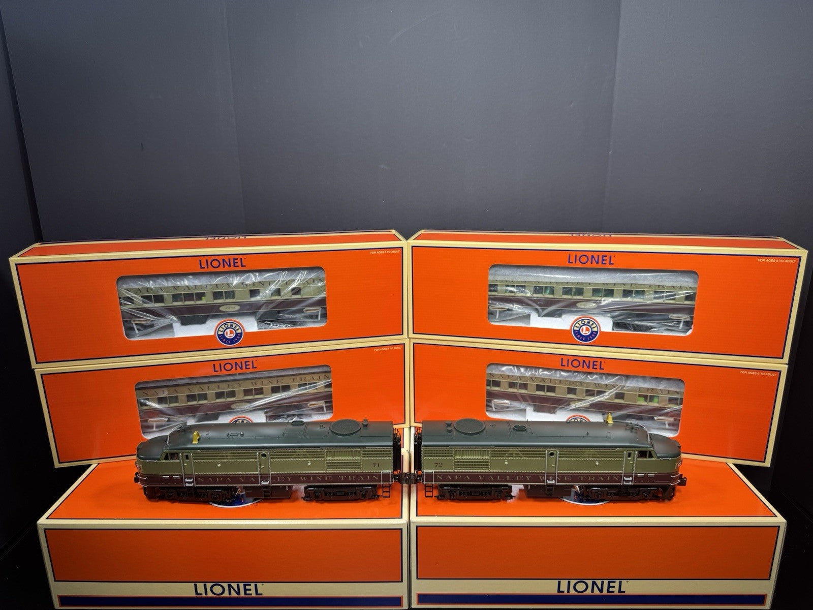 Lionel 6-31737 TMCC Napa Valley Wine Train Alco passenger set LNIB VHTF1