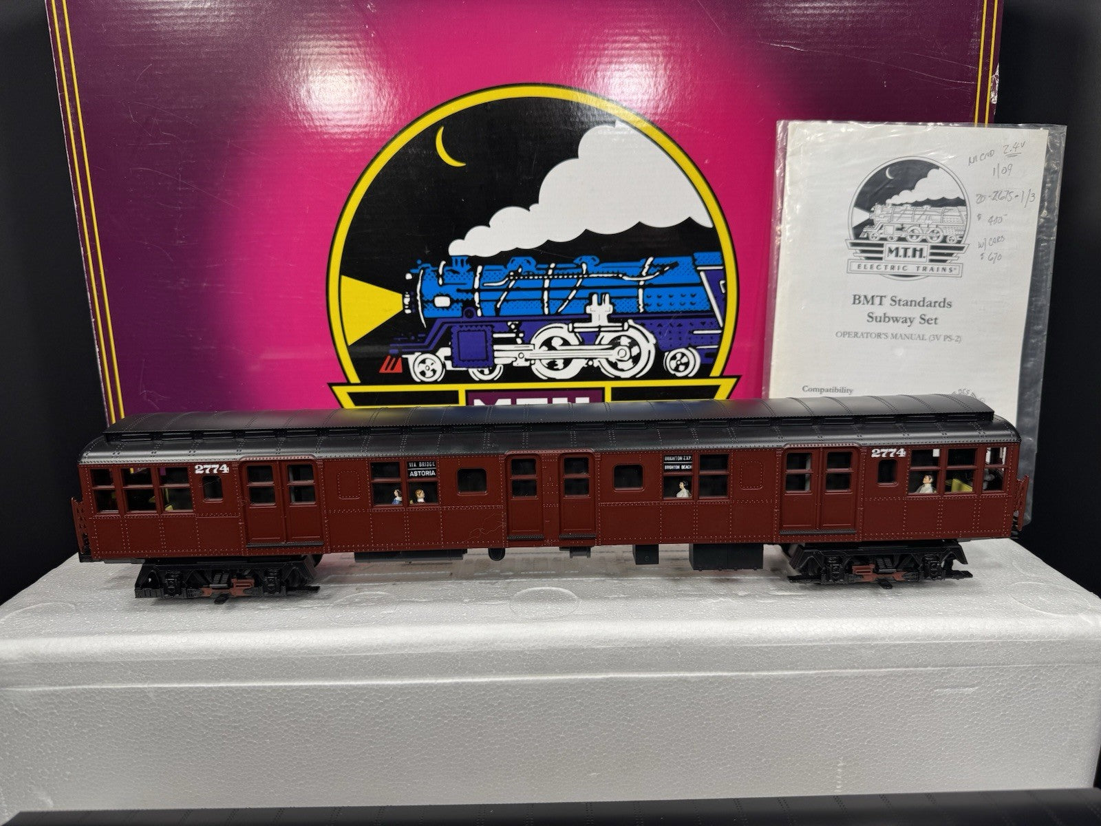 MTH 20-2675-1 BMT Standards subway 3-car set PS2 BCR LNIB1