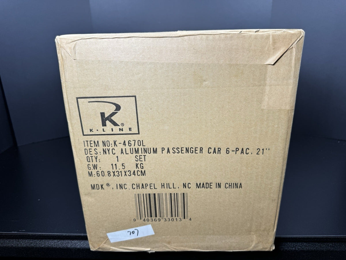 K-Line K-4670L NYC Empire State Express 21" aluminum passenger 6-car set NIB NOS4