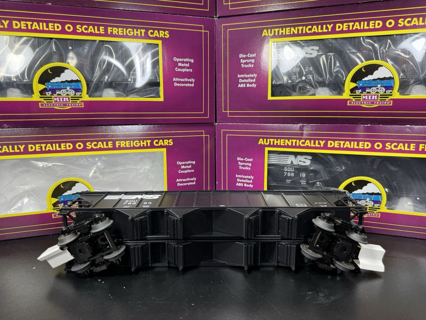 MTH 20-90579 Norfolk Southern NS 4-bay hopper 6-car set LNIB8