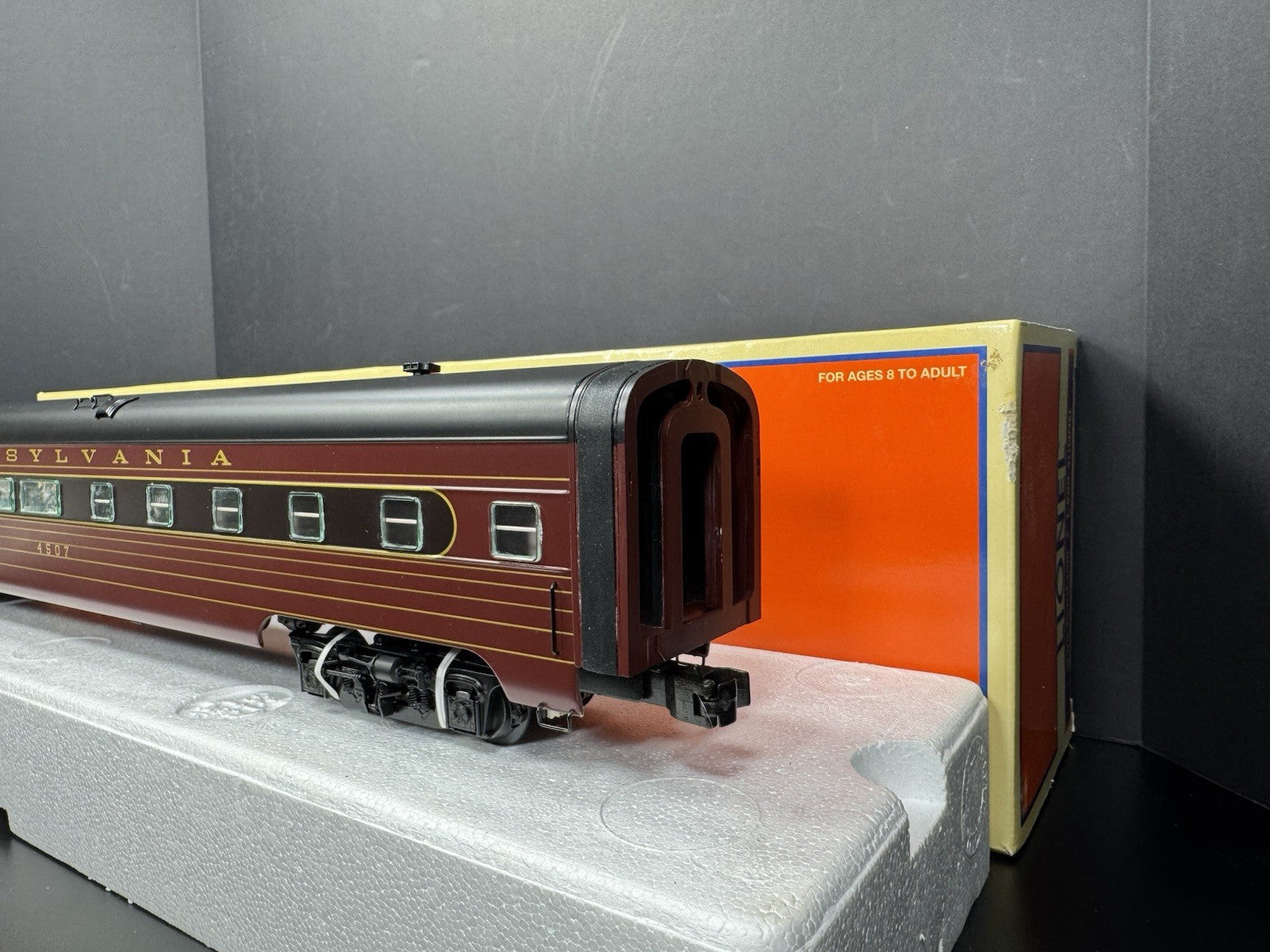 Lionel 6-25423 Pennsylvania PRR 18" aluminum StationSounds diner car #4507 LNIB9