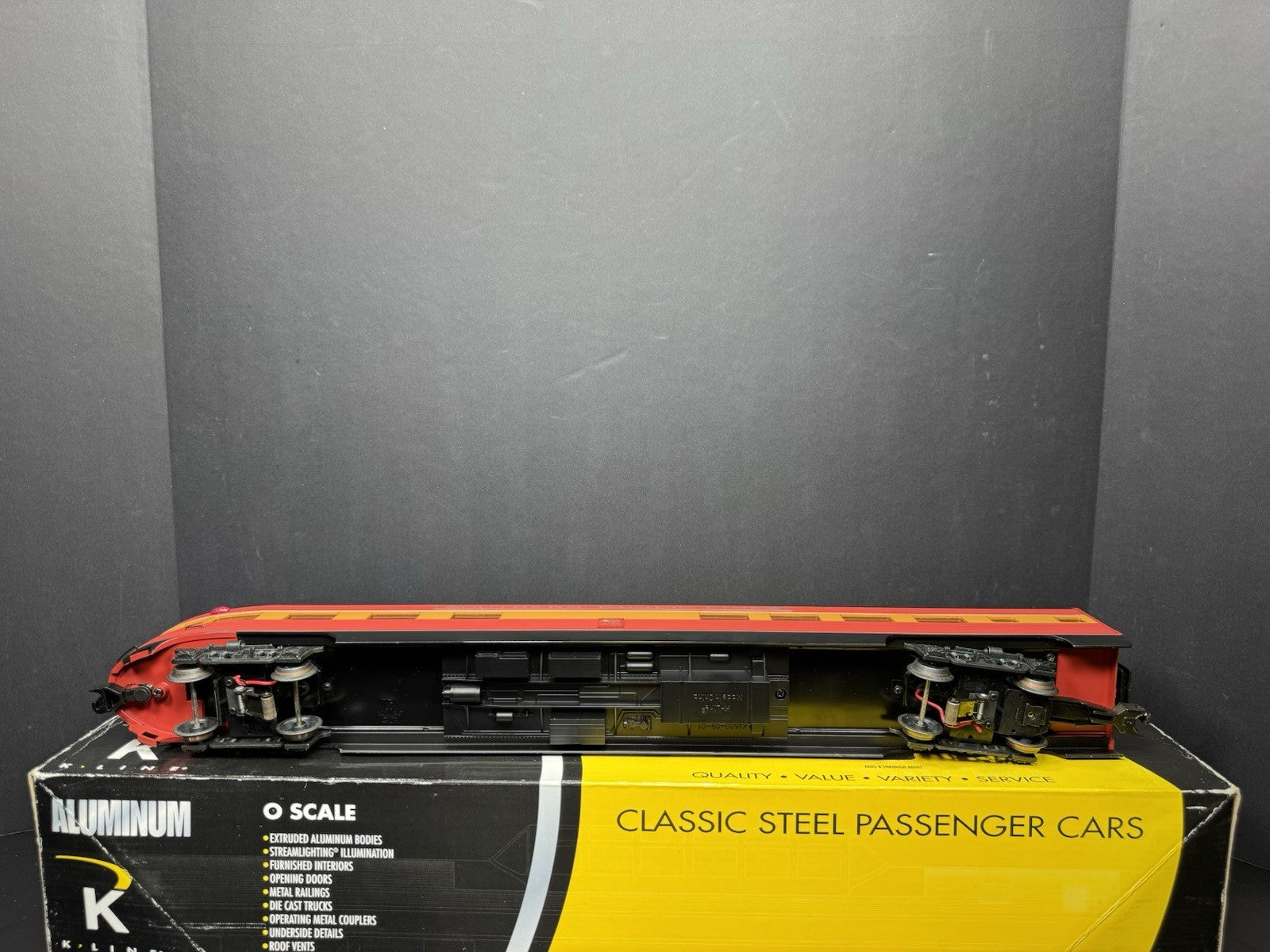 K-Line K4688-42952 Southern Pacific SP 21" aluminum observation car #2952 LNIB10