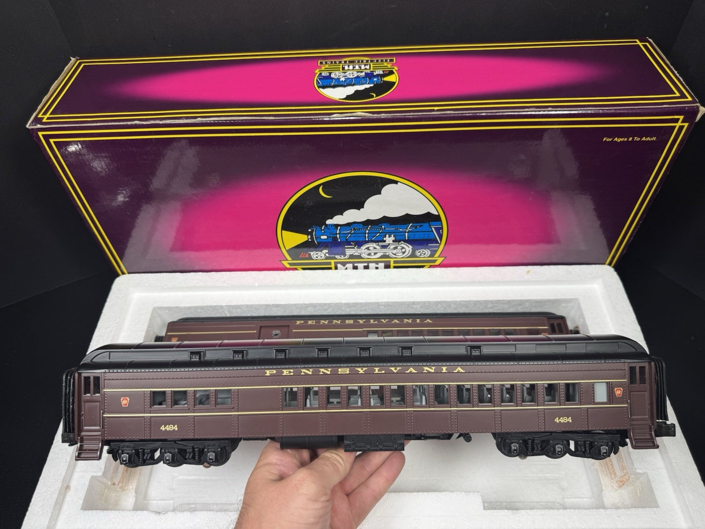 MTH 20-4125 Pennsylvania PRR 70' Madison combine / diner 2-car set LNIB2