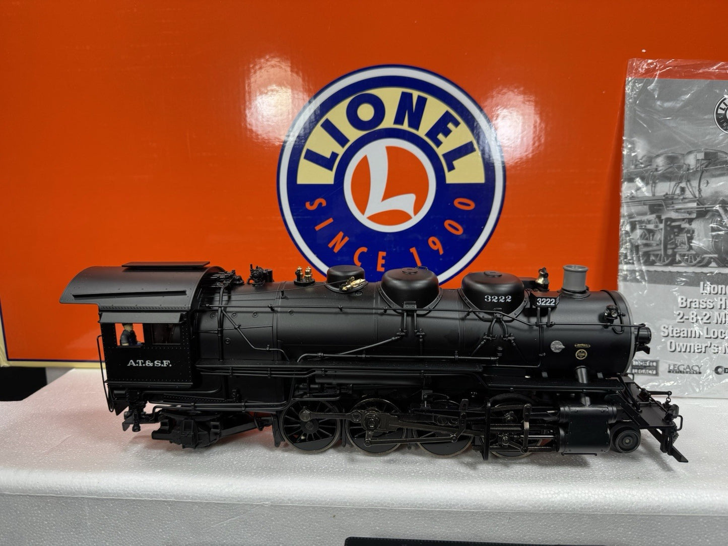 Lionel LEGACY 6-84472 brass hybrid Santa Fe Mikado steam engine #3222 LNIB7