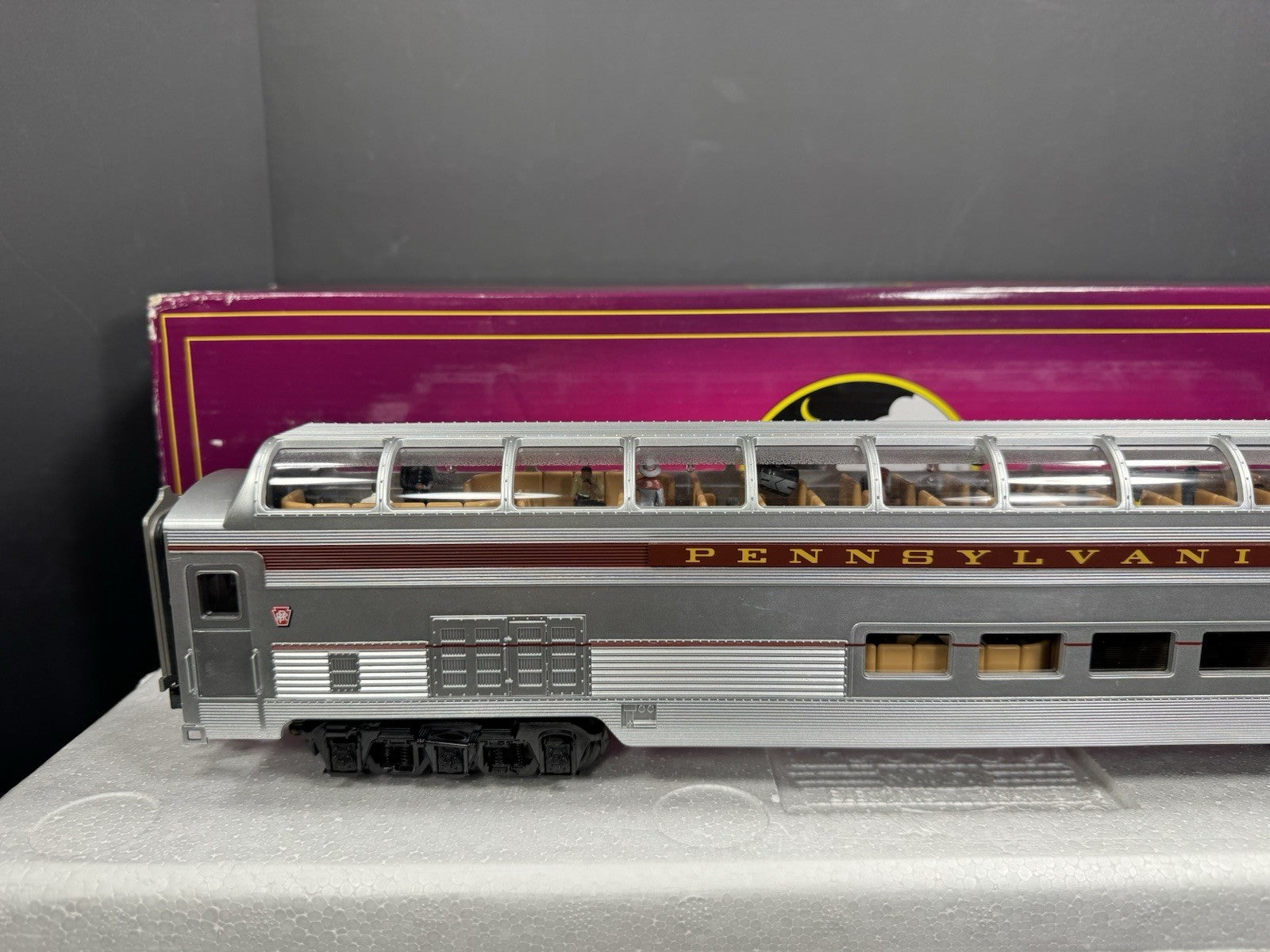 MTH 20-64066 Pennsylvania PRR 70' full vista dome passenger car LNIB7