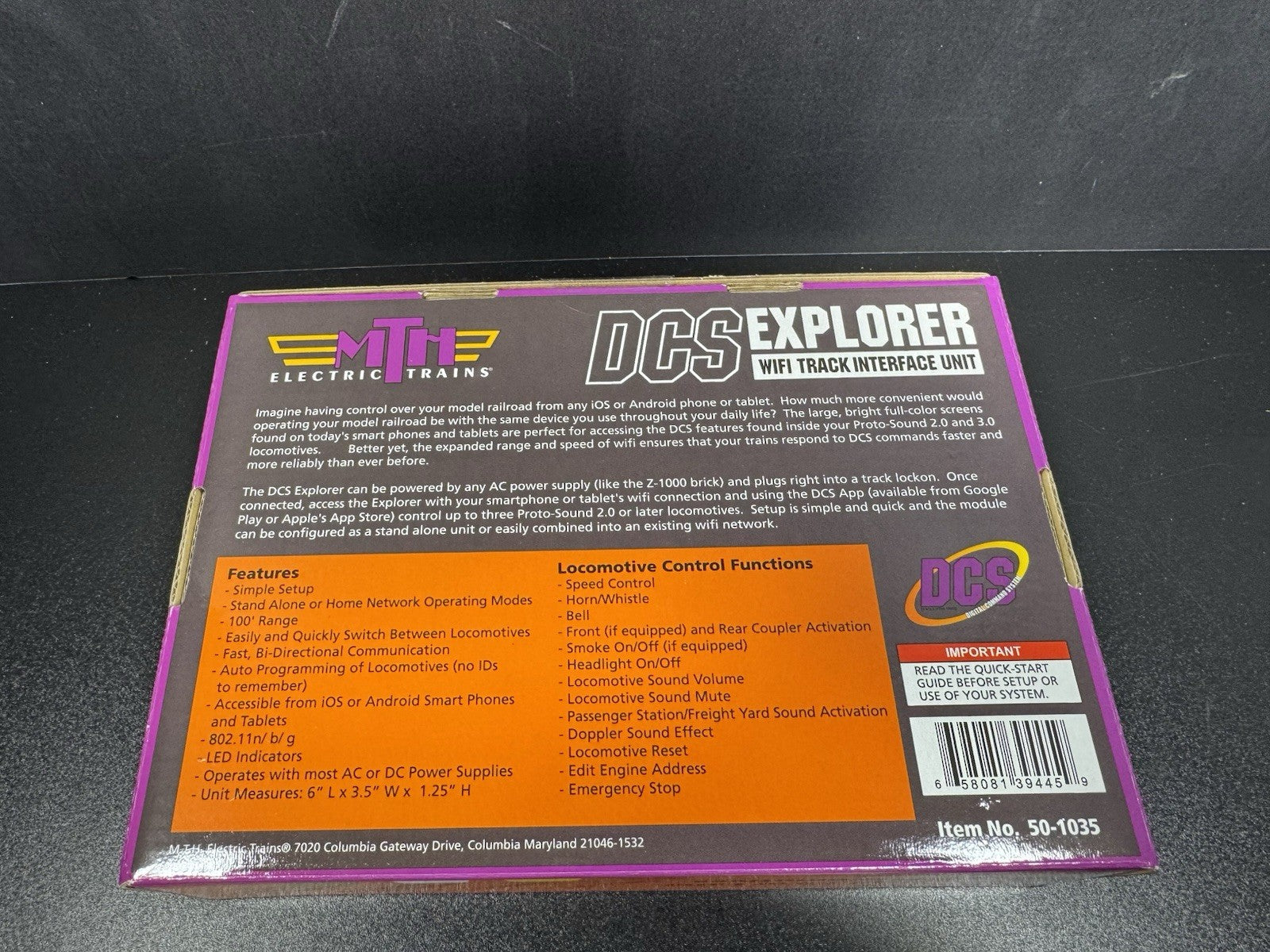 MTH 50-1035 DCS WiFi Explorer track interface unit NEW NOS4