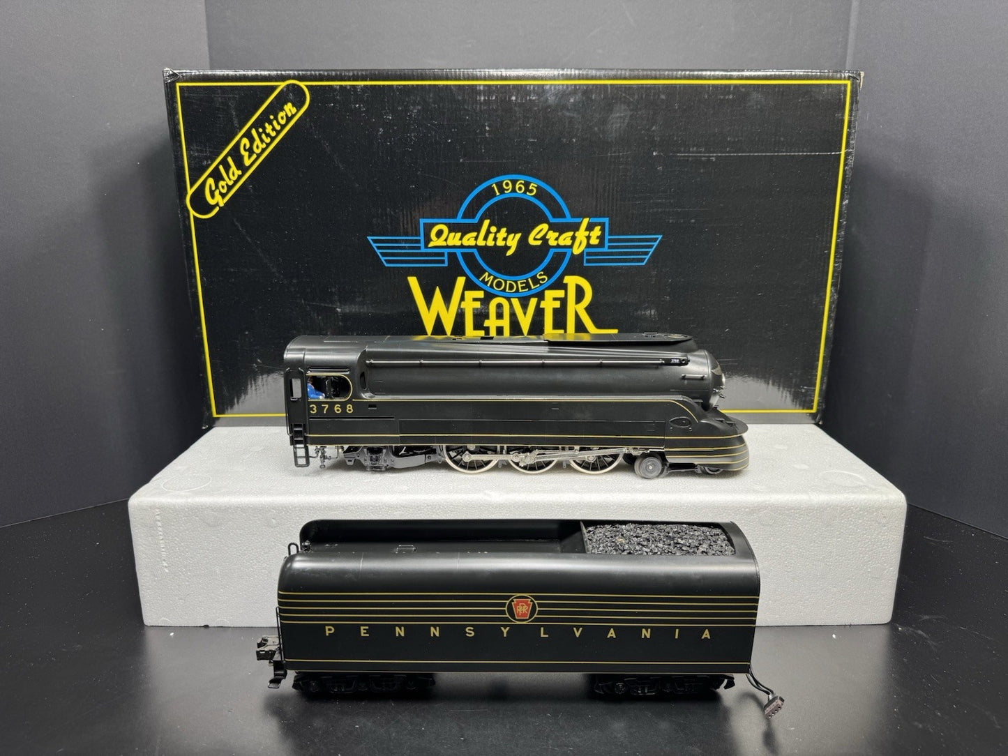 Weaver 3-rail brass Pennsylvania PRR Torpedo 4-6-2 Pacific steam engine #3768 EX5
