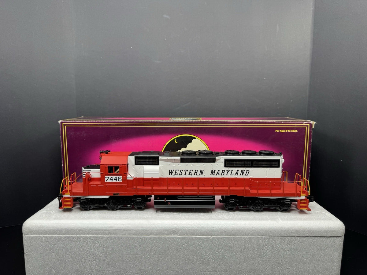 MTH 20-2538-1 Western Maryland WM SD40-2 diesel engine #7446 PS2 BCR LNIB0