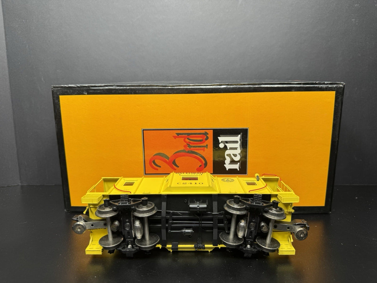 Sunset 3rd Rail brass 3-rail B&O yellow wagon top caboose #2410 LNIB8