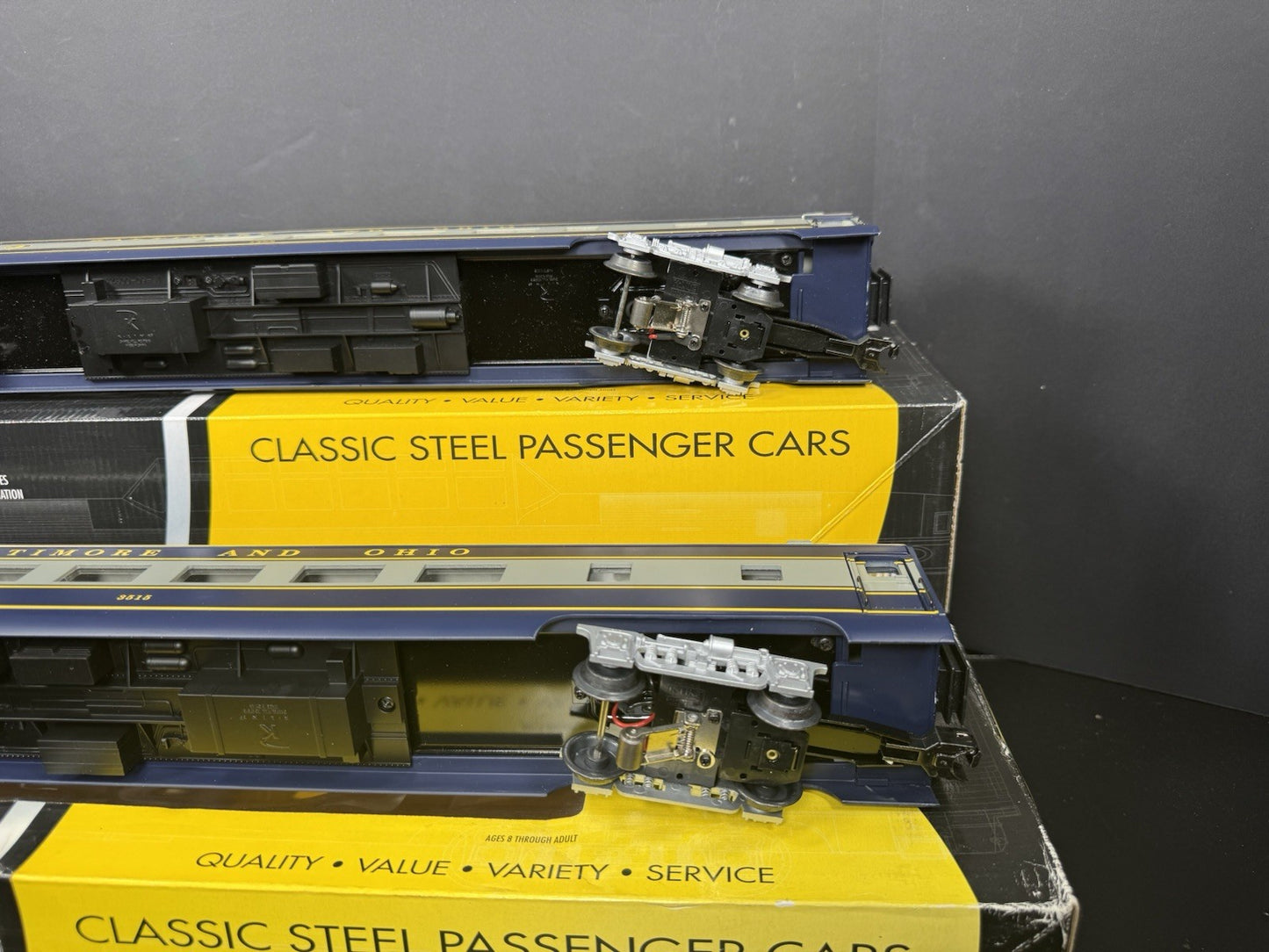 K-Line B&O The Columbian 21" aluminum passenger 2-car add-on set LNIB12