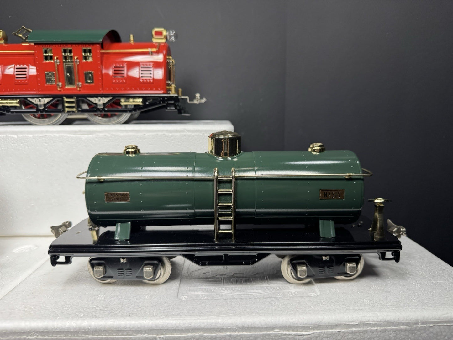 MTH Tinplate 10-1209-1 Std Gauge Christmas No. 10 electric freight set PS2 LNIB3