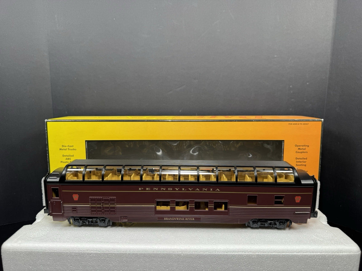 MTH RailKing 30-6788 Pennsylvania PRR 60' full-length vista dome car LNIB4