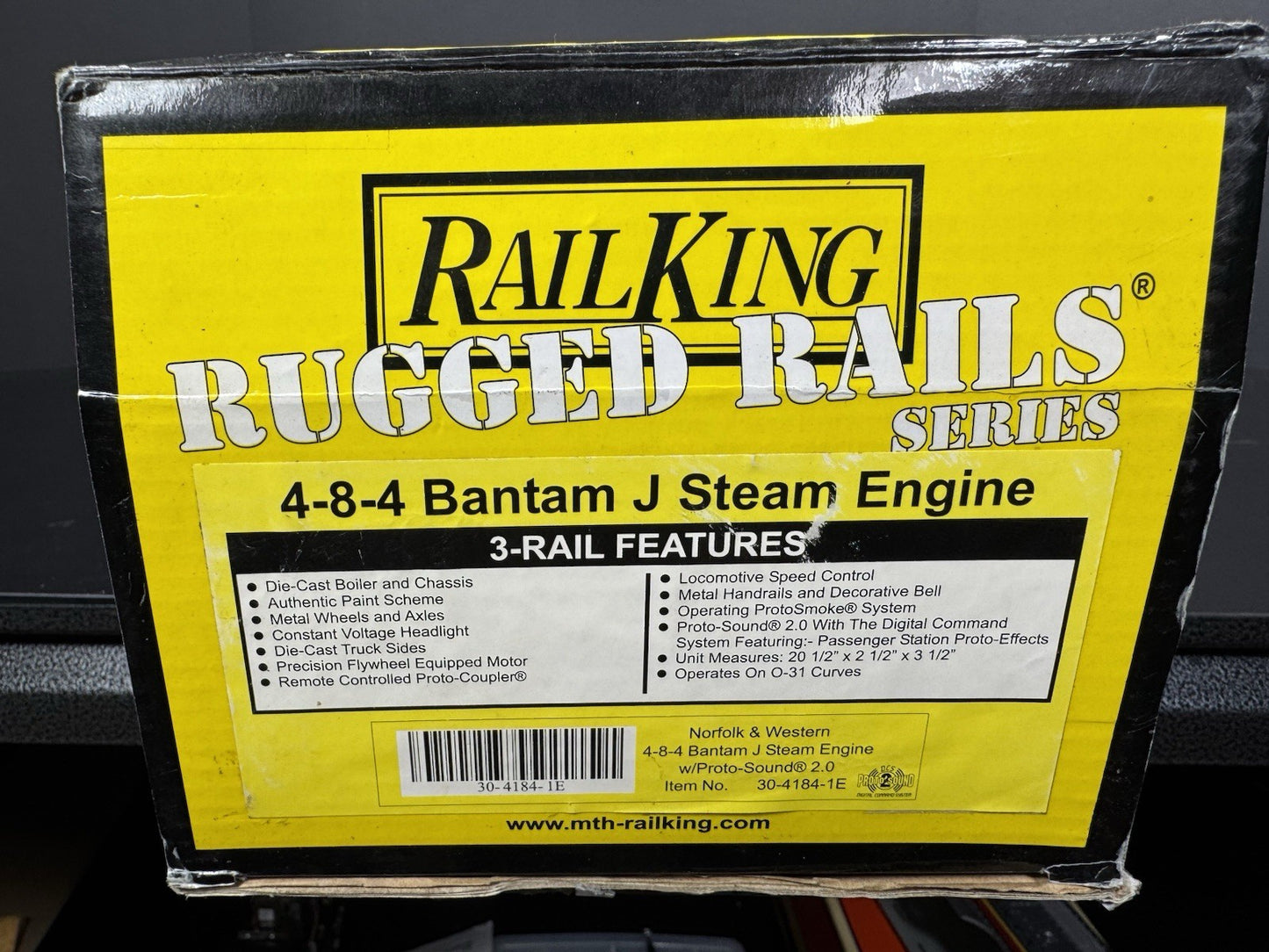MTH RailKing 30-4184-1E Norfolk & Western J-class steam engine #612 PS2 BCR LNIB16