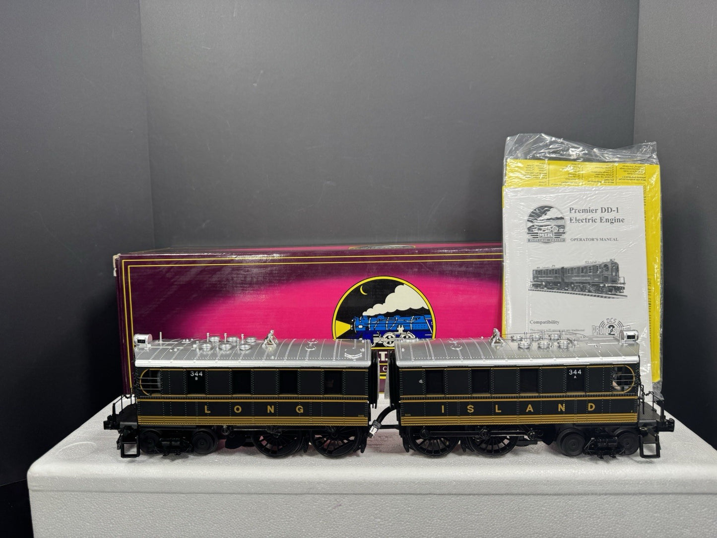 MTH 20-5534-1E Long Island DD-1 electric engine #344 PS2 BCR LNIB5