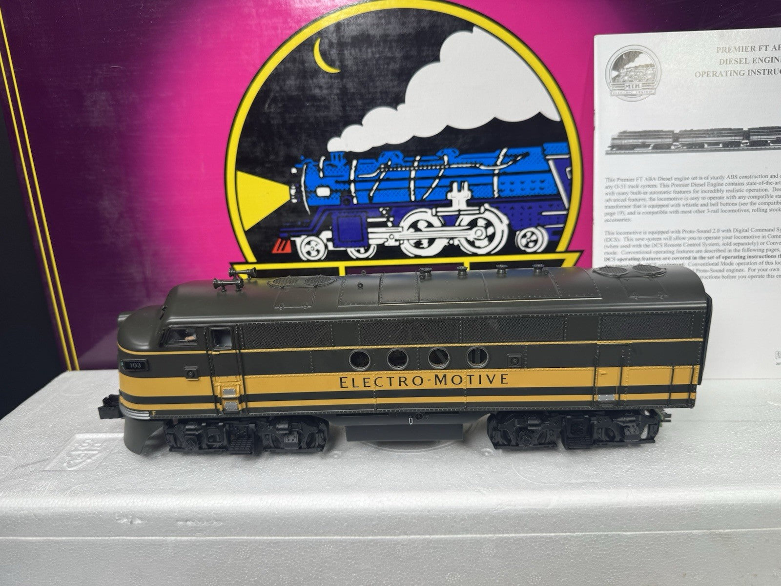 MTH 20-2277-1 Electro Motive Division FT diesel engine ABA set #103 PS2 BCR LNIB1