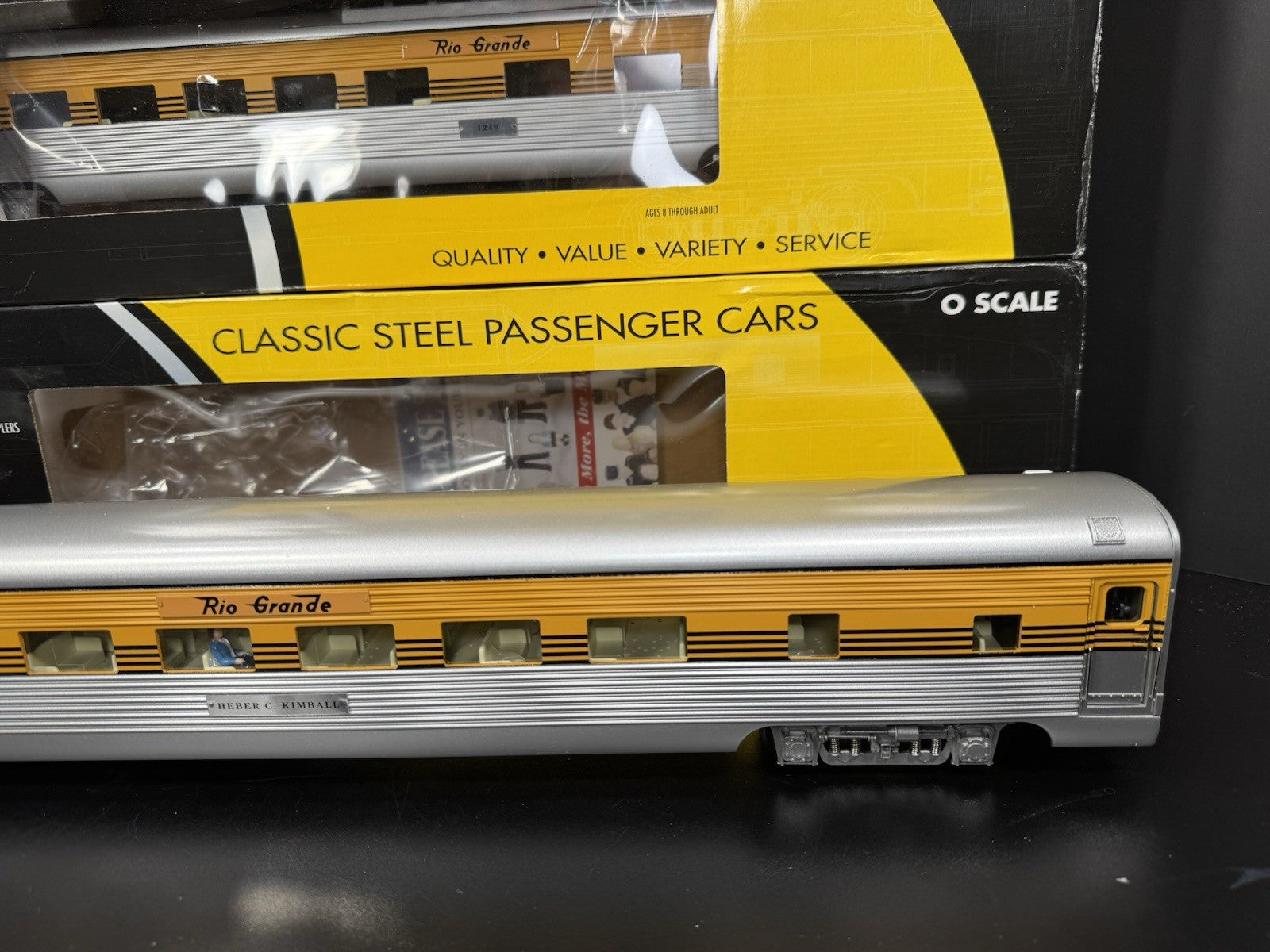 K-Line K-4621B Rio Grande Prospector 21" aluminum passenger 4-car set LNIB3