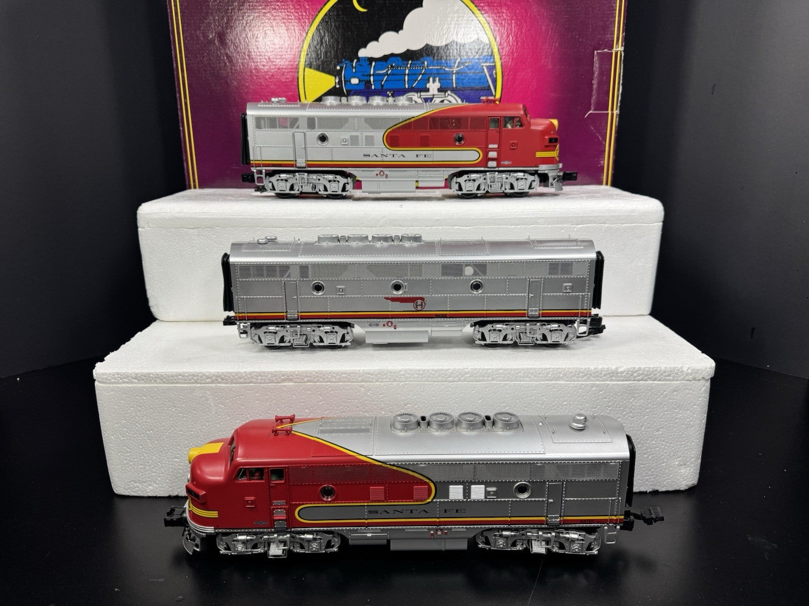 MTH 20-2676-1E Santa Fe Warbonnet F-3 diesel engine ABA set PS2 BCR EX5