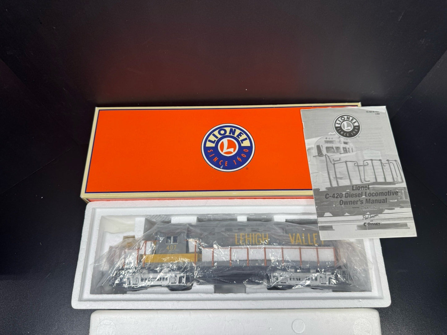 Lionel 6-28218 TMCC Lehigh Valley "Yellow Jacket" C-420 diesel engine #407 LNIB13