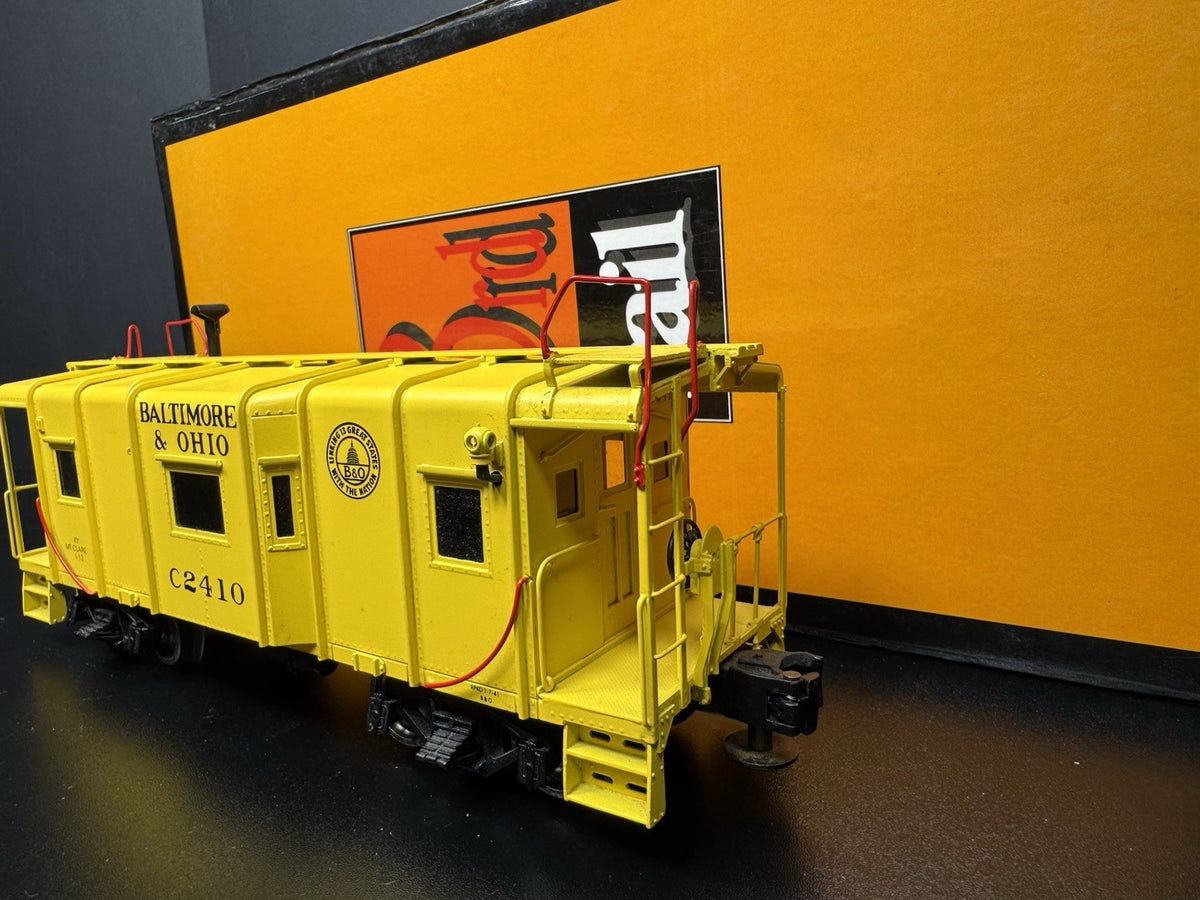 Sunset 3rd Rail brass 3-rail B&O yellow wagon top caboose #2410 LNIB7