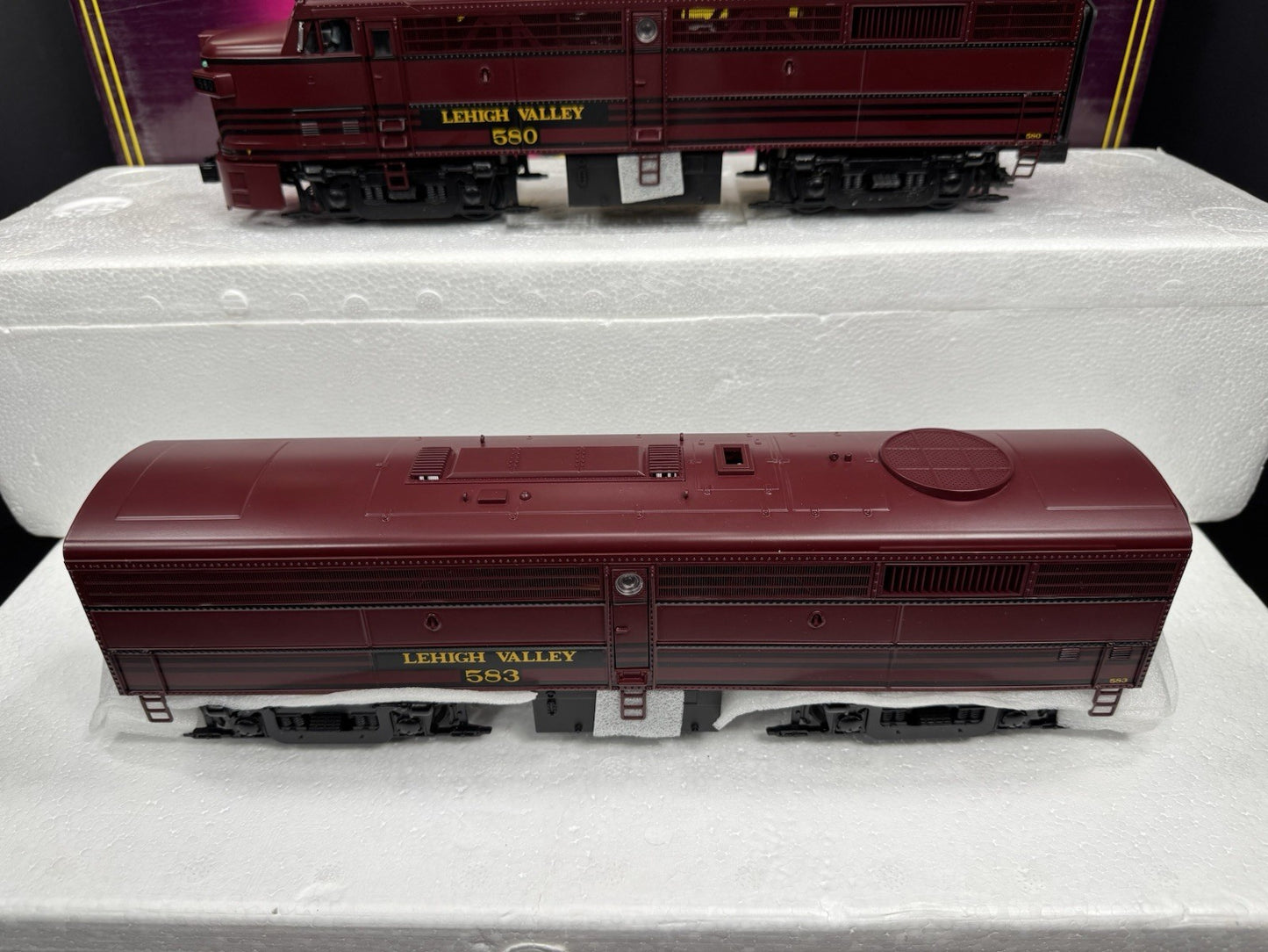 MTH 20-2241-1 Lehigh Valley LV FA-2 diesel engine ABA set PS 2.0 BCR NIB3