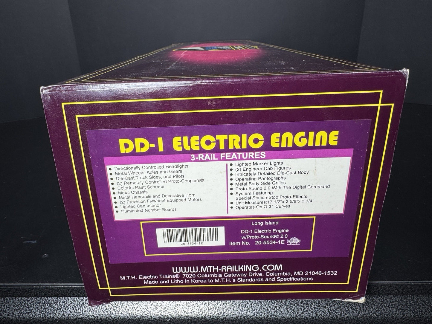 MTH 20-5534-1E Long Island DD-1 electric engine #344A #344B PS2 BCR EX18