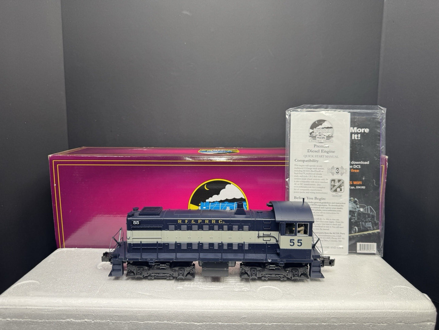 MTH 20-21181-1 Richmond RF&P Alco S-2 diesel switcher engine #55 PS3 LNIB0