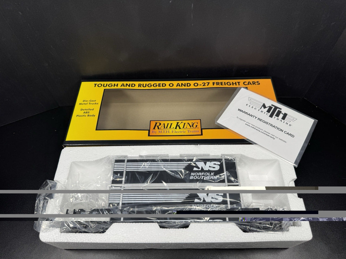MTH RailKing 30-76906 Norfolk Southern NS husky stack car w containers LNIB7