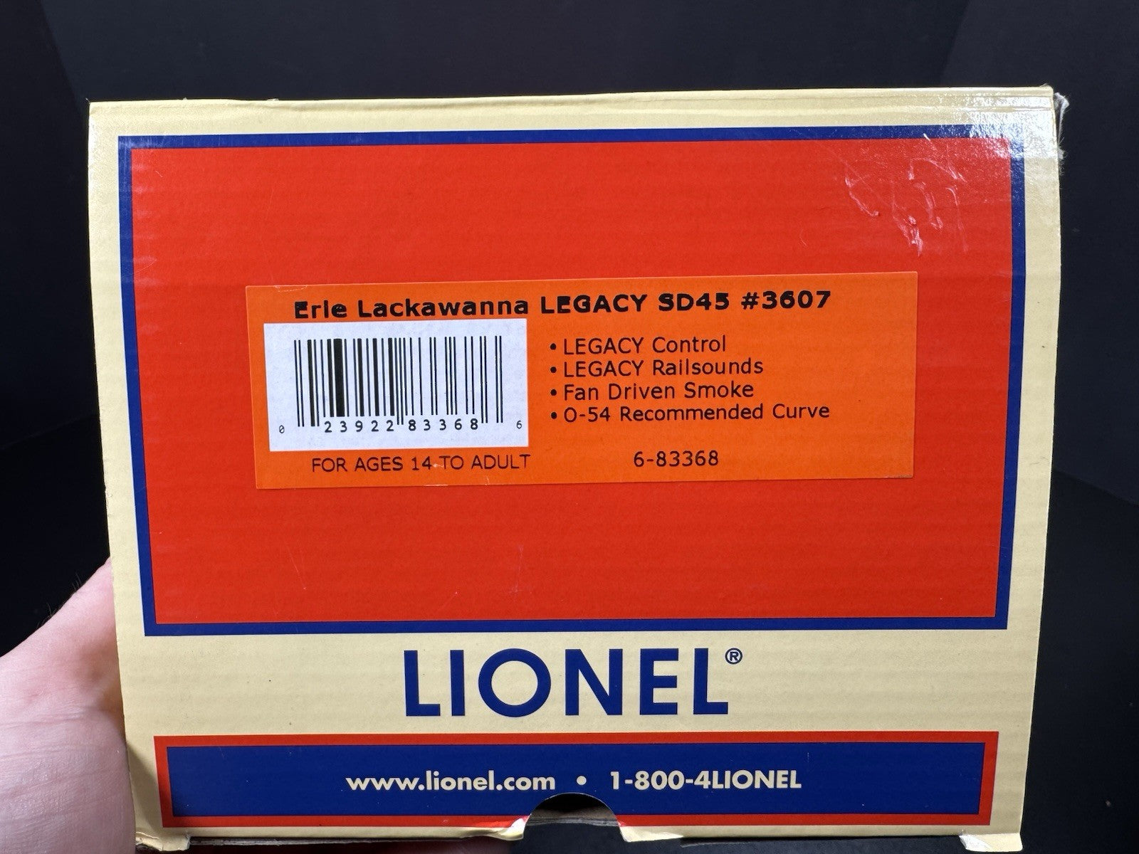 Lionel LEGACY 6-83368 Erie Lackawanna SD45 diesel engine #3607 EX16