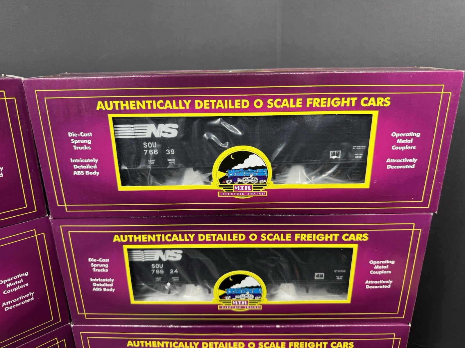 MTH 20-90579 Norfolk Southern NS 4-bay hopper 6-car set LNIB12