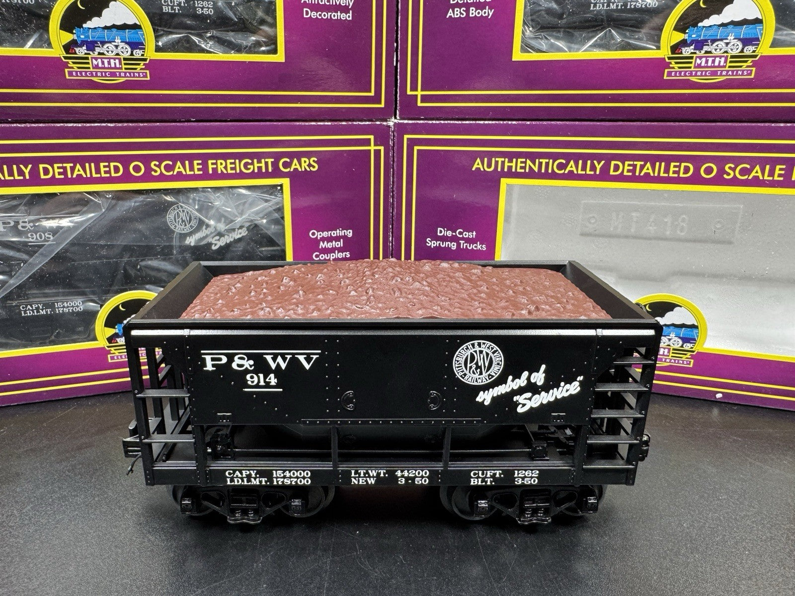 MTH 20-90499 Pittsburgh & West Virginia P&WV ore car 6-pack EX1