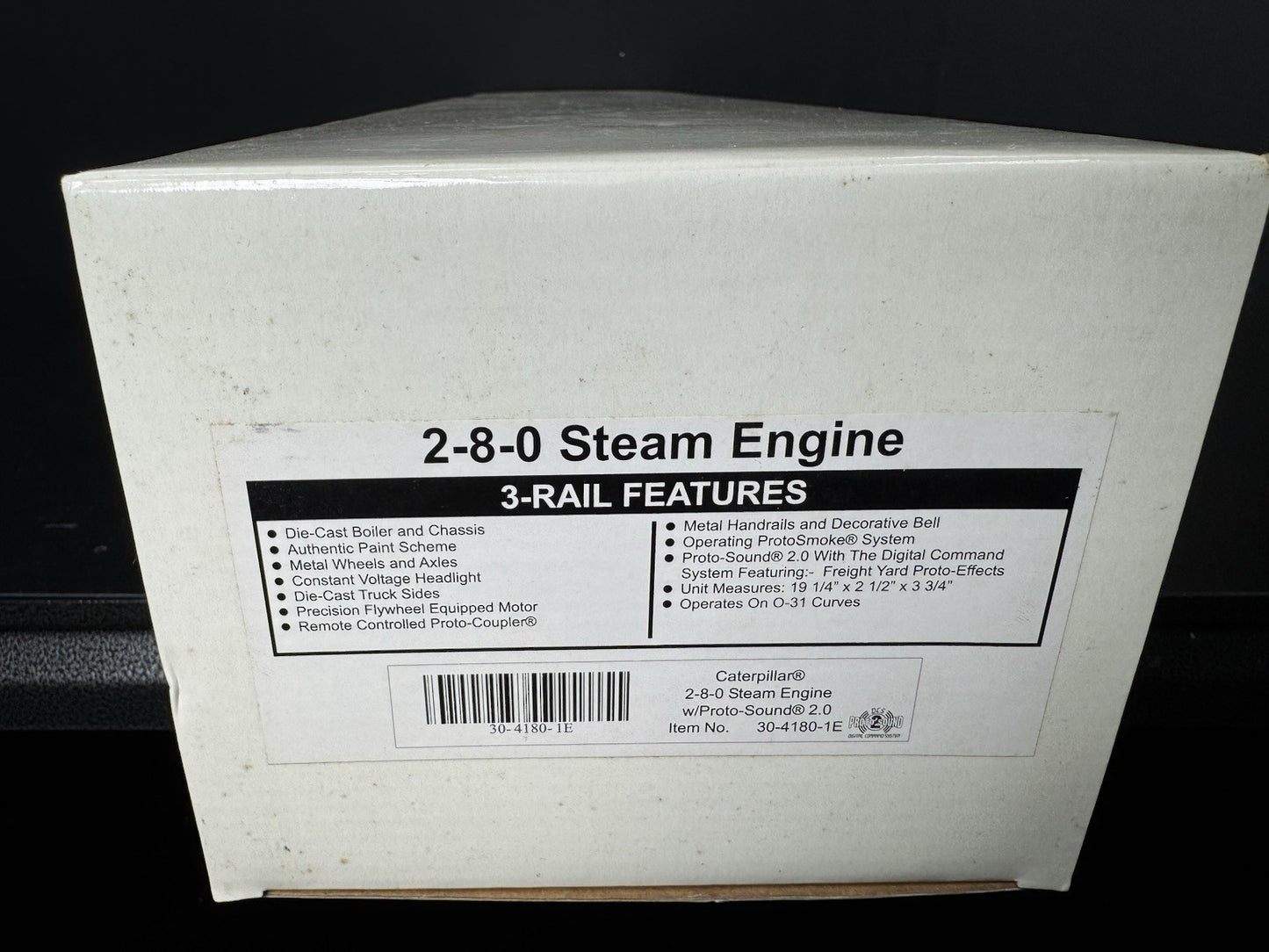 MTH RailKing 30-4180-1E Caterpillar CAT 2-8-0 steam engine #1932 PS2 BCR EX17