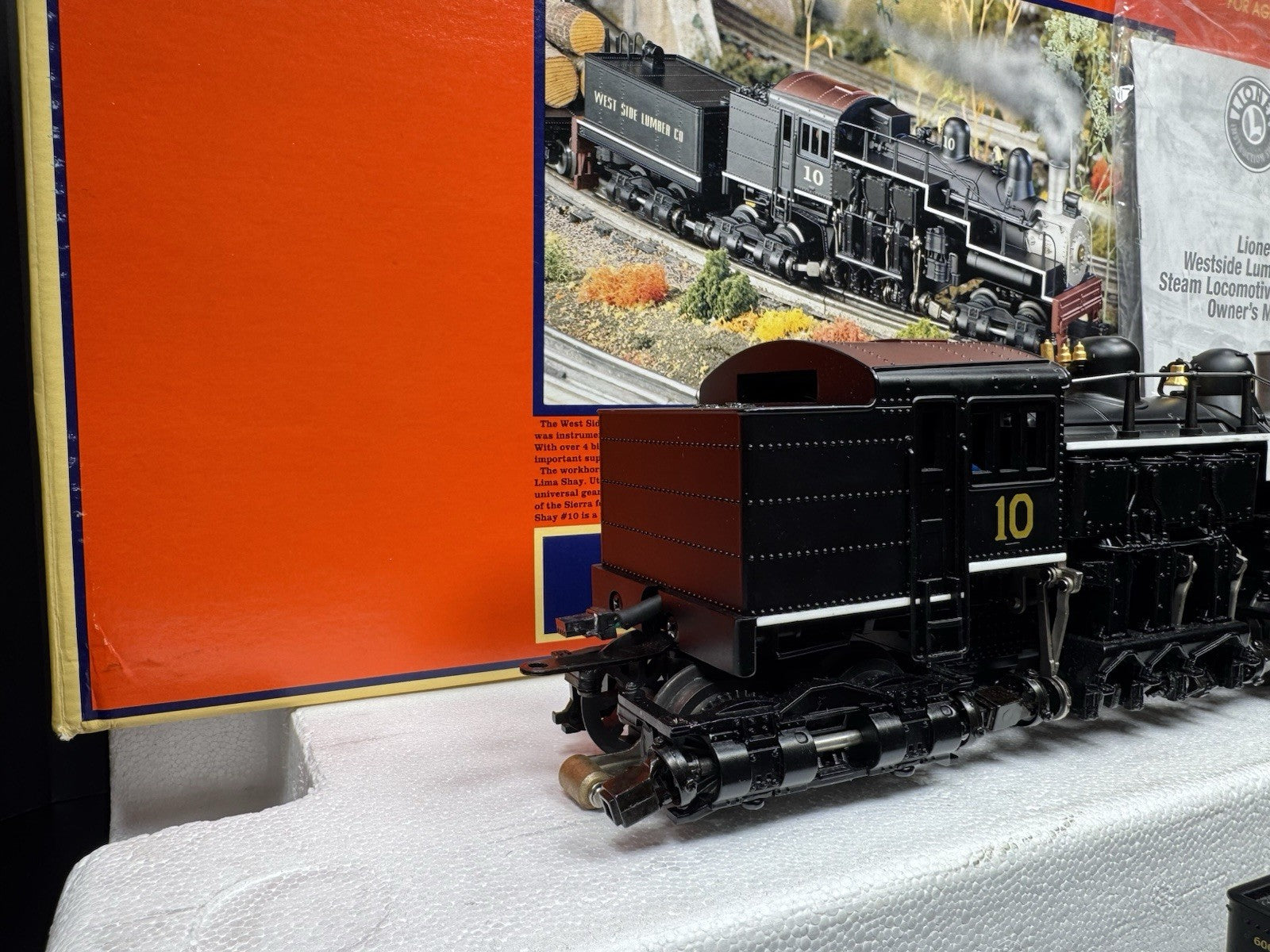 Lionel 6-28022 TMCC West Side Lumber three-truck Shay steam engine #10 LNIB3