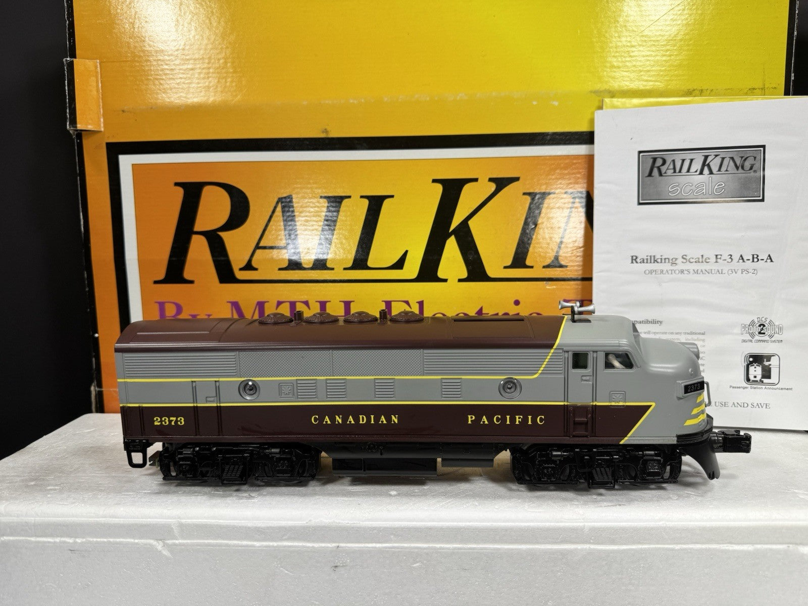 MTH RailKing 30-2628-1 Canadian Pacific F-3 diesel engine ABA set #2373 PS2 LNIB7