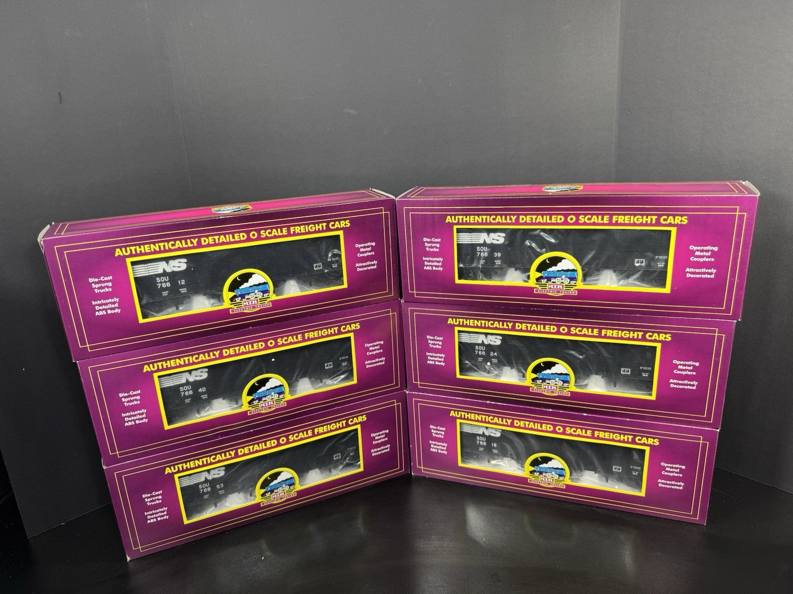 MTH 20-90579 Norfolk Southern NS 4-bay hopper 6-car set LNIB9