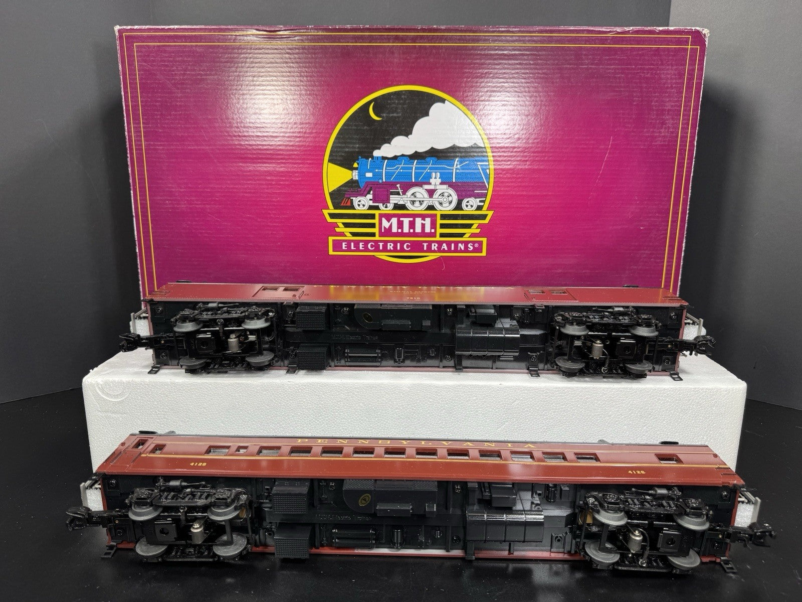 MTH 2064097 Pennsylvania PRR 70' baggage coach passenger 2car set LNIB10