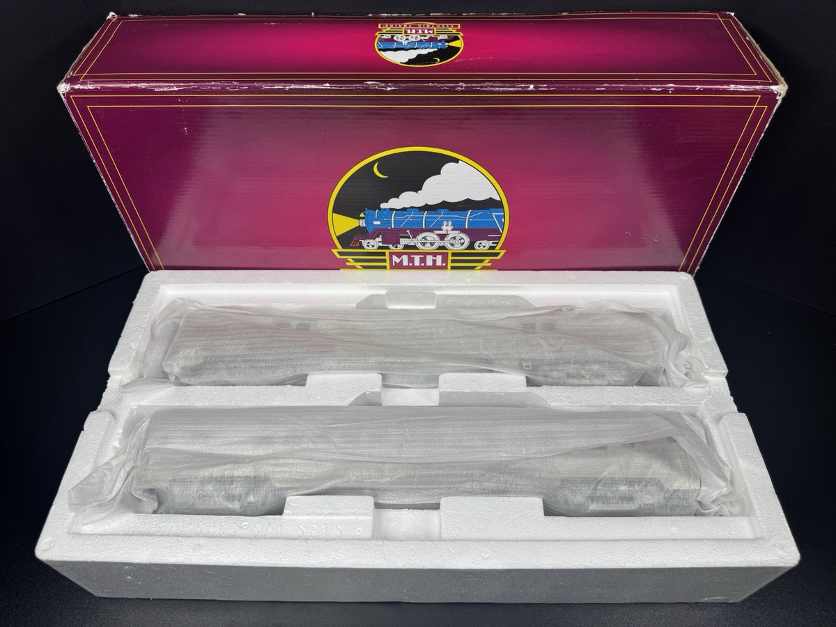 MTH 20-64117 Santa Fe plated 70' streamlined baggage coach 2-car set EX5
