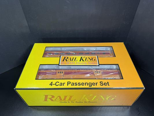 MTH RailKing 30-67859 Milwaukee Road 60’ streamlined passenger 4-car set LNIB0
