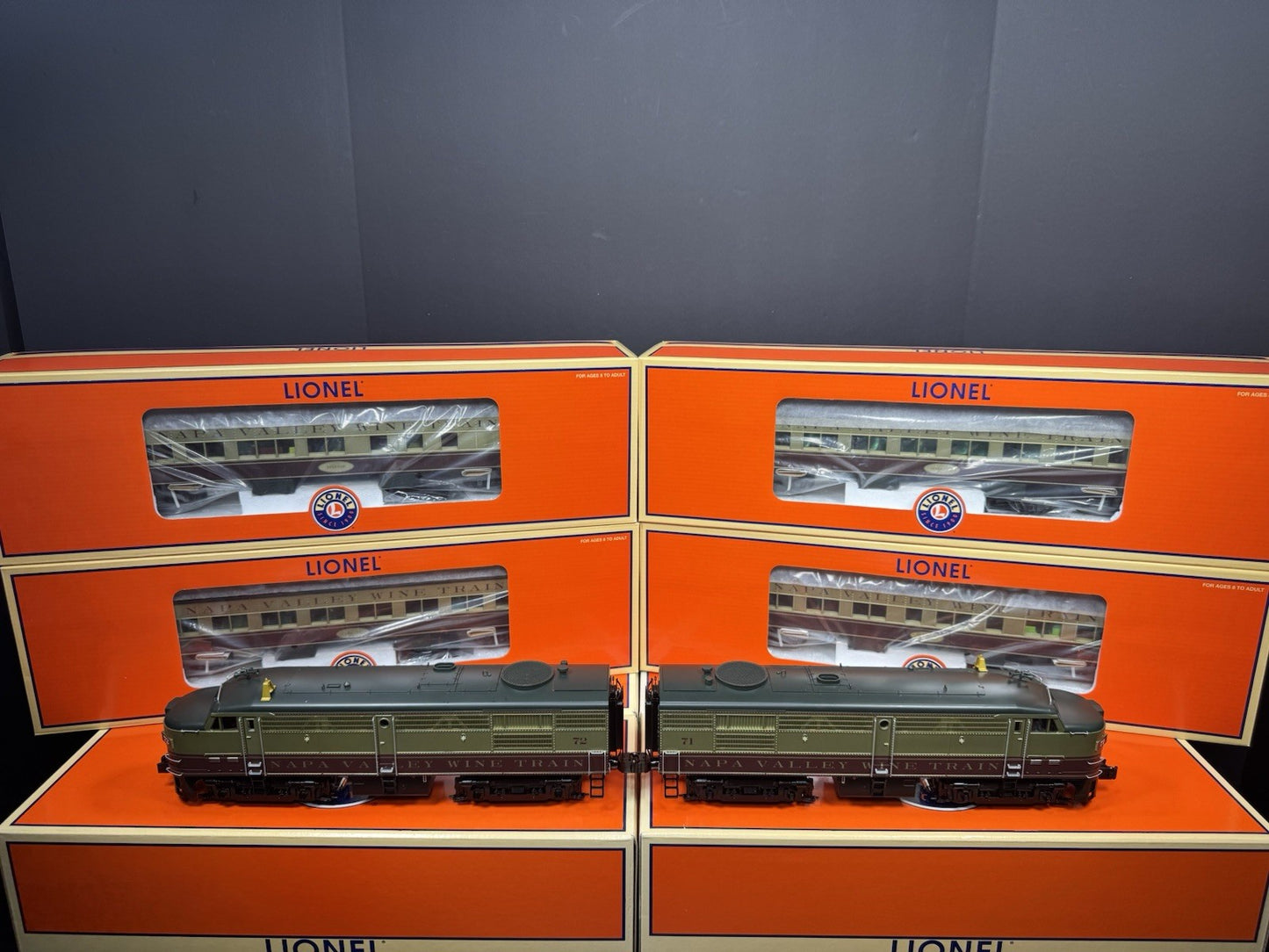 Lionel 6-31737 TMCC Napa Valley Wine Train Alco passenger set LNIB VHTF6