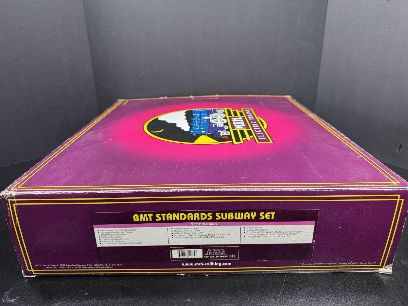 MTH 20-2675-1 BMT Standards subway 3-car set PS2 BCR LNIB12