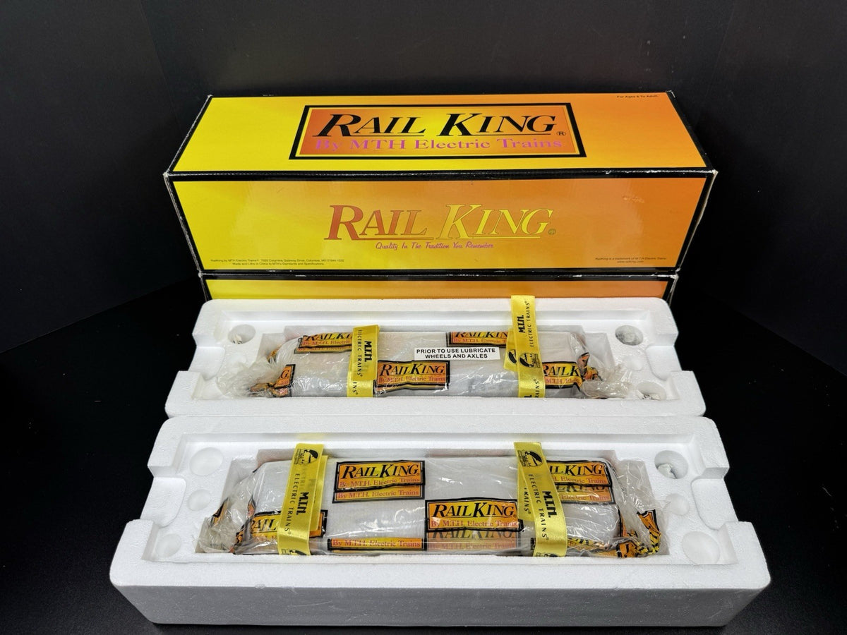 MTH RailKing 30-4144-1E Santa Fe chrome F-3 diesel engine AB set PS2 BCR LNIB12