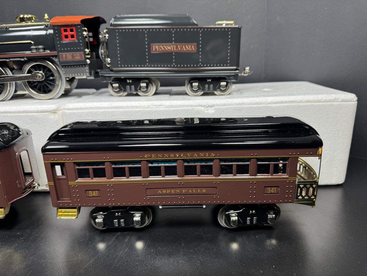 MTH Tinplate 10-1212-1 Std Gauge Pennsylvania 384E steam passenger set PS2 LNIB5