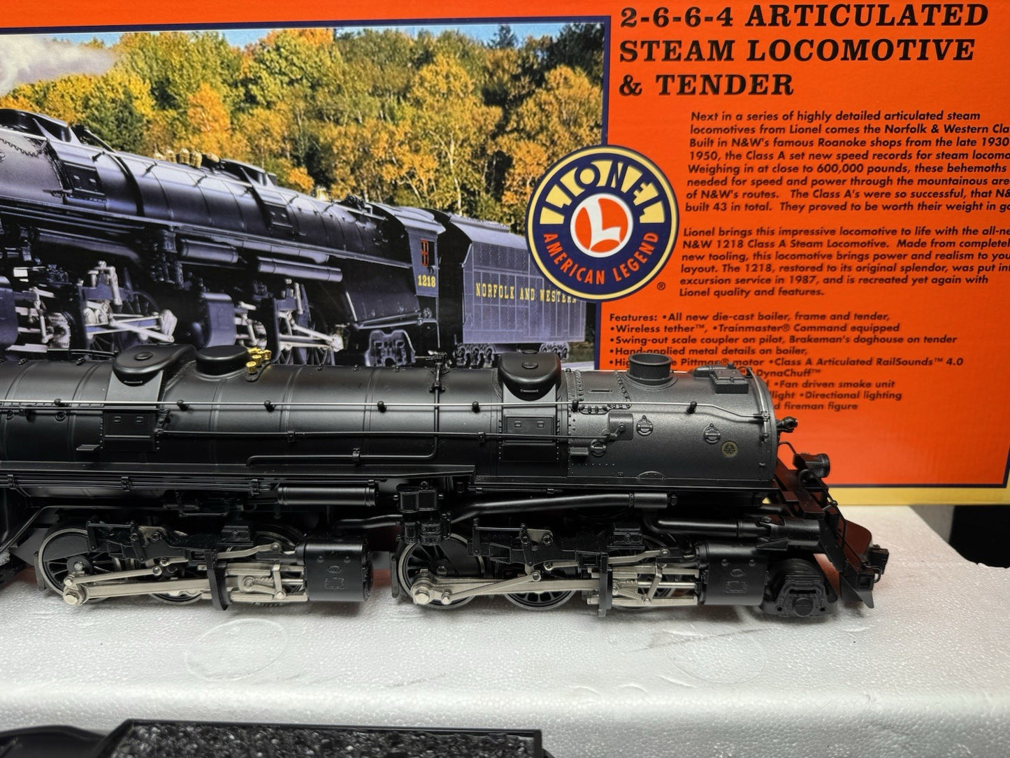 Lionel 6-28052 TMCC Norfolk & Western Class A 2-6-6-4 steam engine #1218 EX2