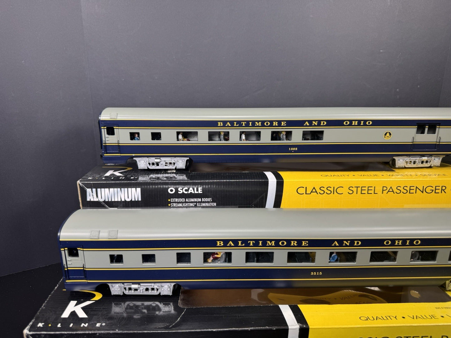 K-Line B&O The Columbian 21" aluminum passenger 2-car add-on set LNIB2