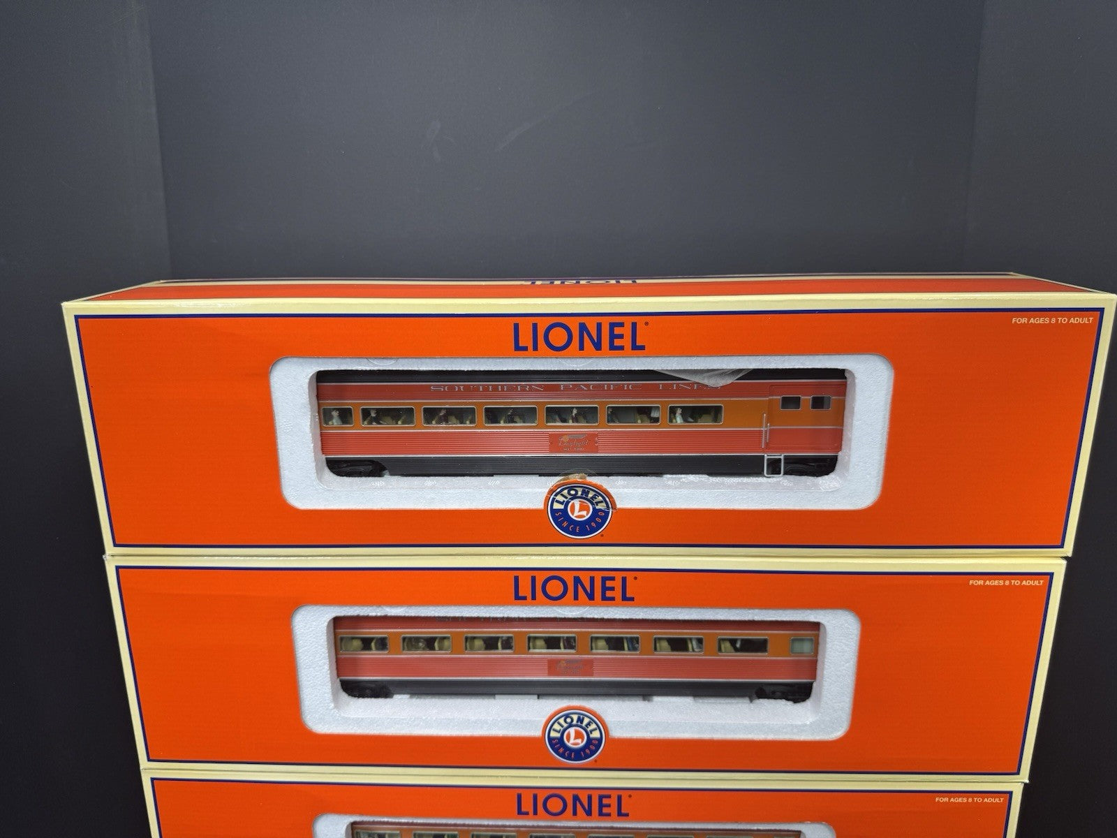 Lionel 6-29115 Southern Pacific Daylight 18" aluminum passenger set LNIB10