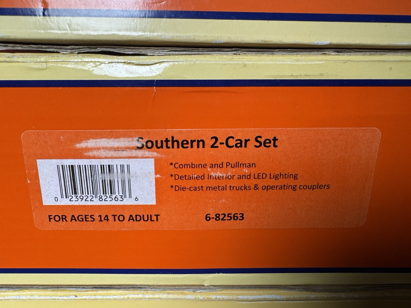 Lionel 6-82558 & 6-82563 & 6-82885 Southern 21" passenger 7-car set LNIB3
