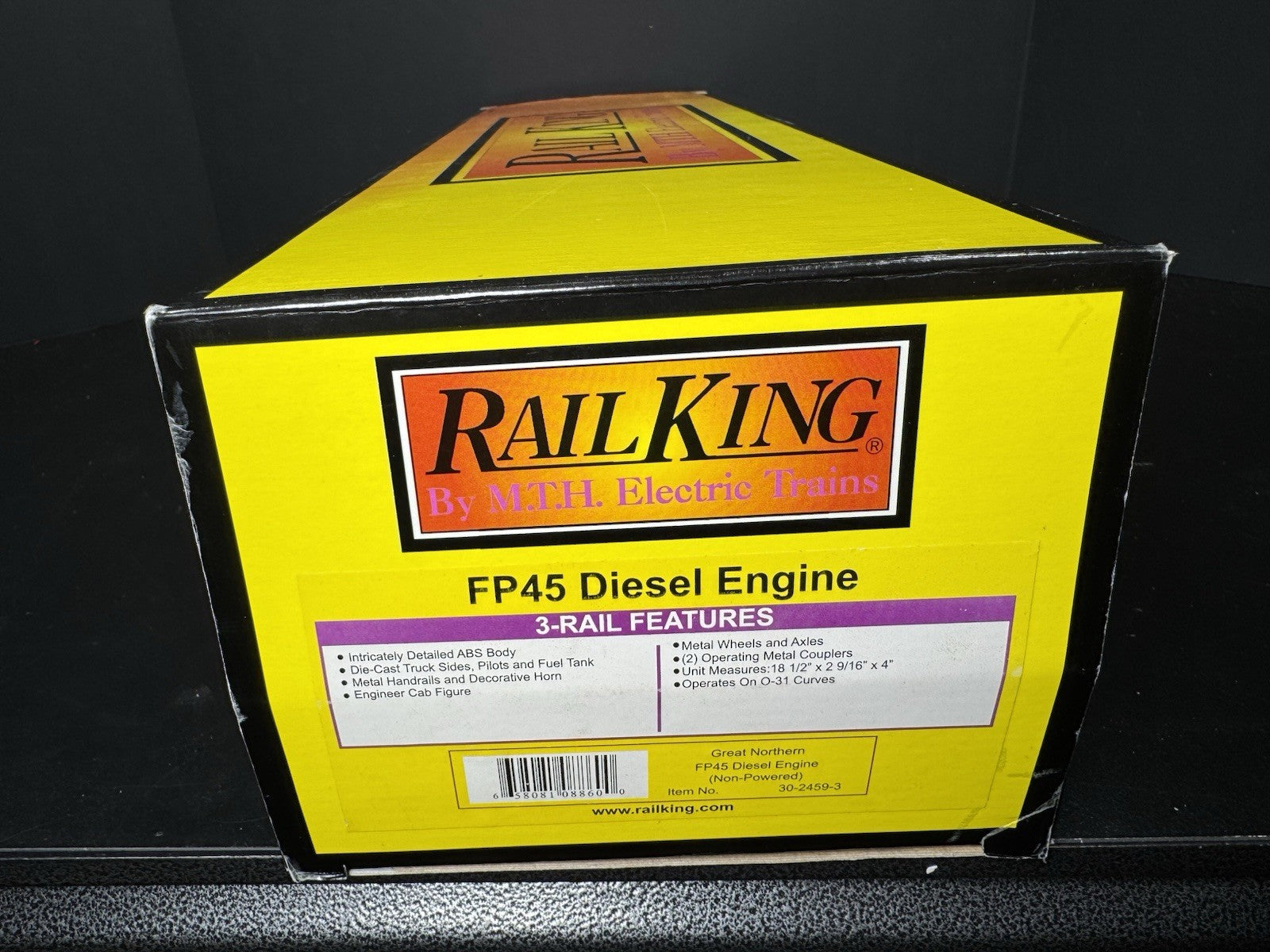 MTH RailKing 30-2459-3 Great Northern GN FP45 nonpowered diesel engine #430 LNIB15