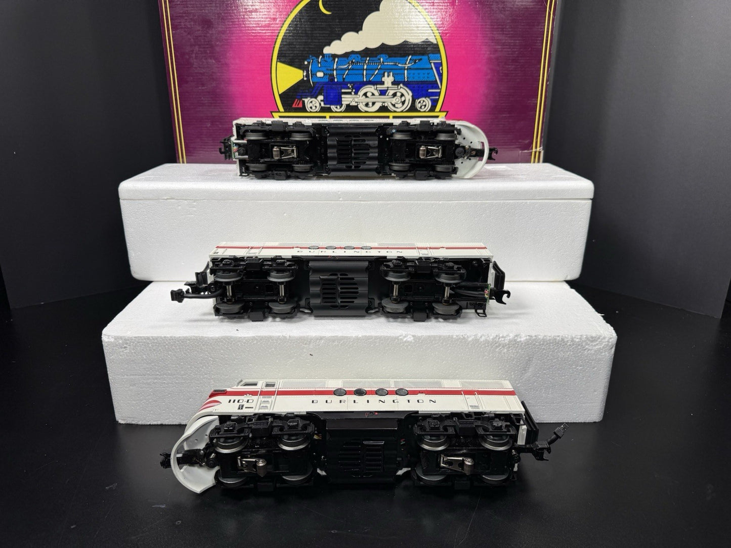 MTH 20-2443-1 Burlington FT diesel engine ABA set #110 PS2 BCR EX13