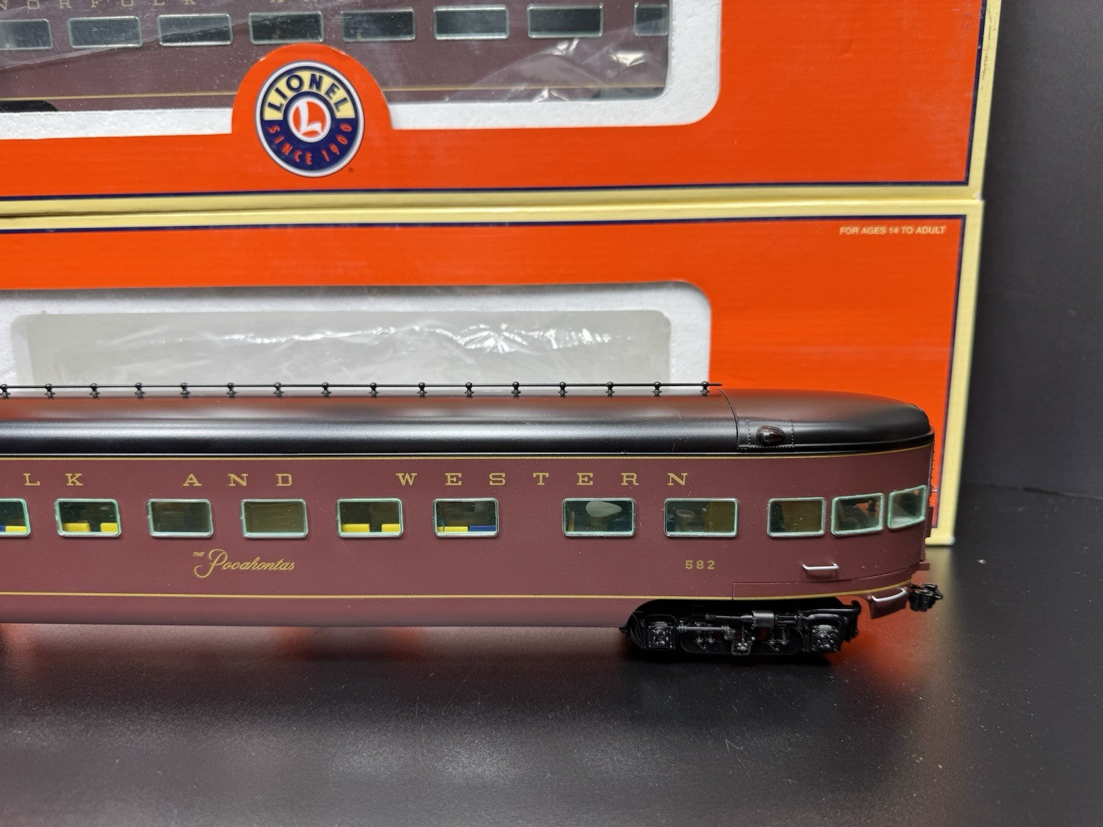 Lionel 6-25777 thru 6-25780 N&W Pocohantas 18" aluminum passenger 4-car set LNIB4