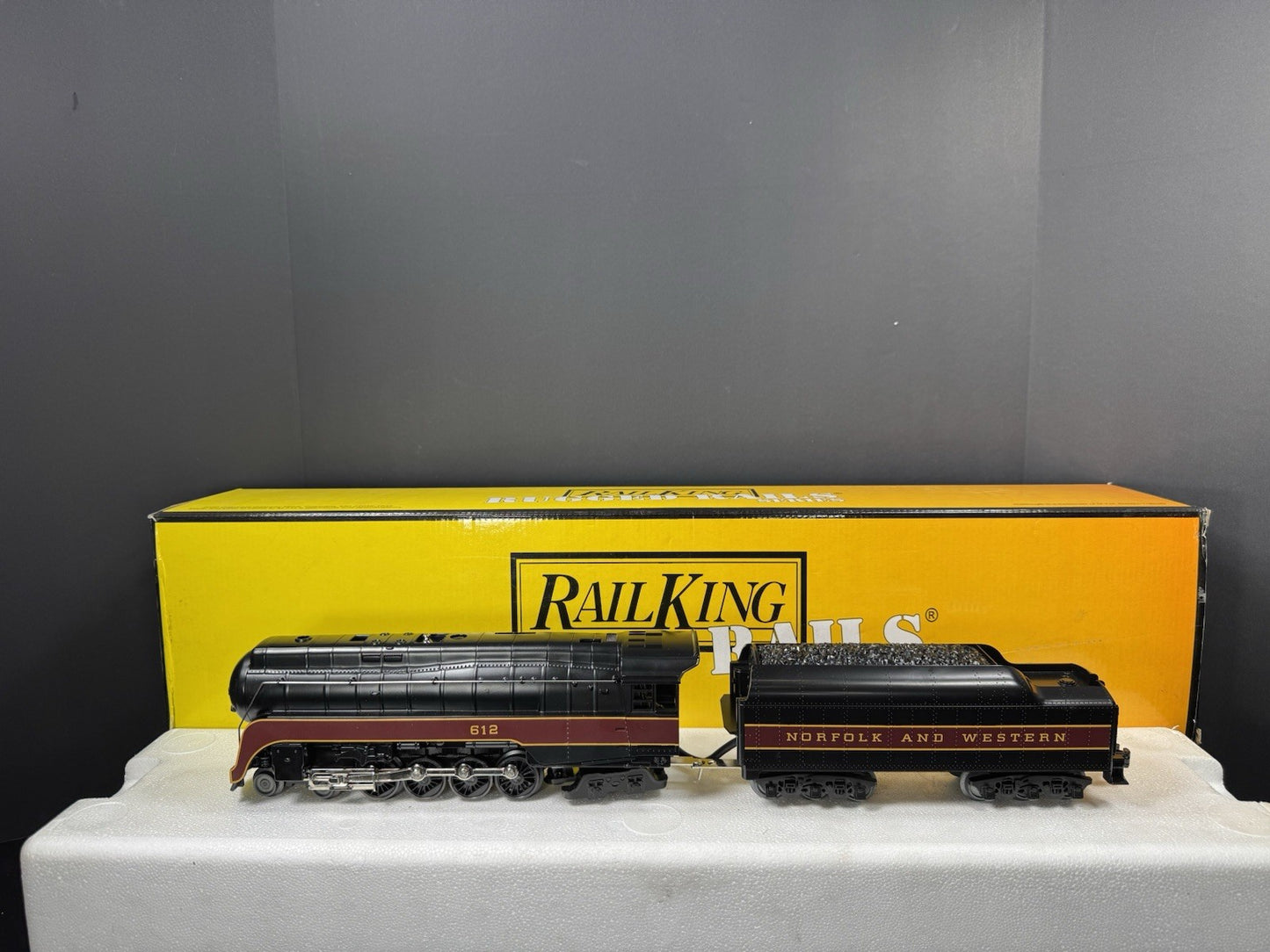 MTH RailKing 30-4184-1E Norfolk & Western J-class steam engine #612 PS2 BCR LNIB0